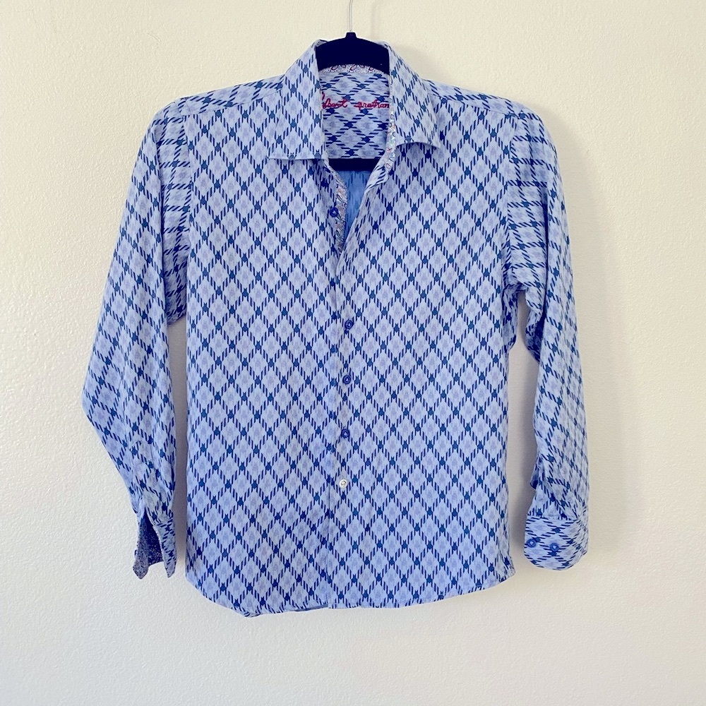 Robert Graham Blue Patterned Shirt